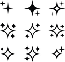 sparkles icon bundle vector Sparkle star icon, set of star sparkles icons