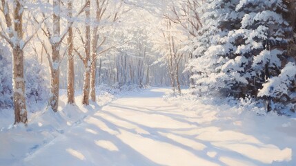 Fototapeta premium Winter wonderland. Generative AI