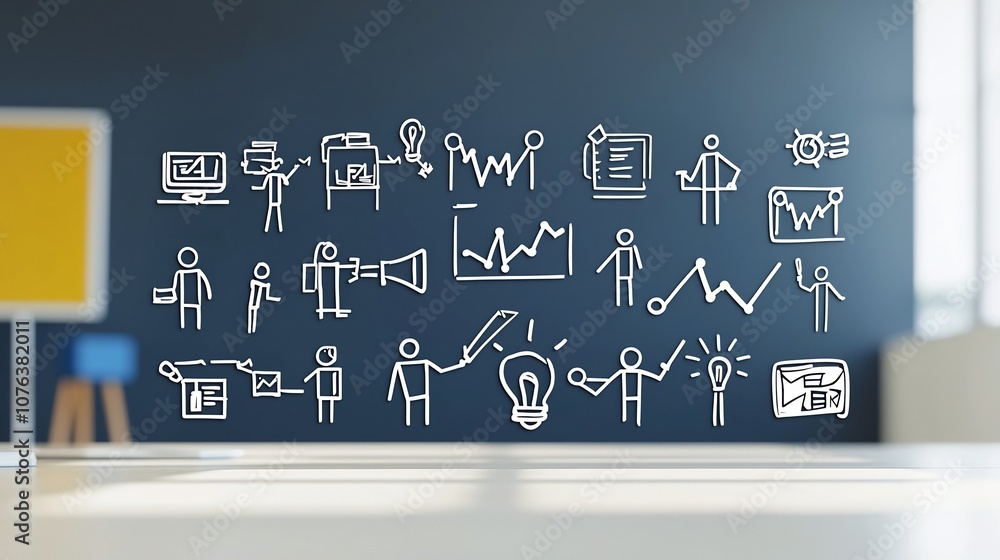 Poster set of 15 customizable icons representing team leadership working together synergy and other concept