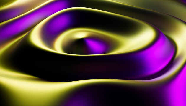 Full frame of purple and gold color waves
