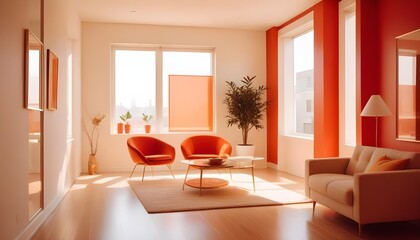 Photo interior modern design room 3d illustration