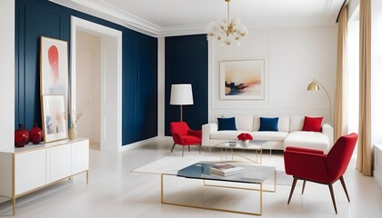 Fototapeta premium Photo interior modern design room 3d illustration