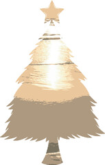 Beach Themed Christmas Tree With Lights