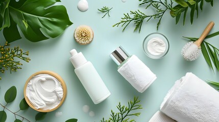 Wellness and Spa: spa accessories, candles, essential oils, and bath salts in a peaceful setting Generative AI