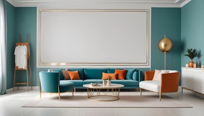 Photo interior modern design room 3d illustration