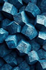 Geometric Abstract Backdrop in Shades of Blue with Clean Lines and Modern Patterns
