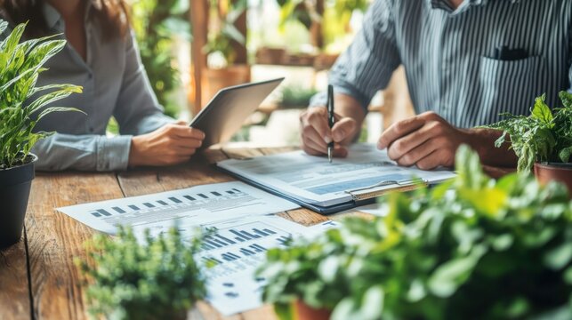 Farmer and consultant collaborate on organic certification process amidst thriving crops