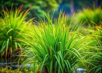 Candid Photography of Divided Sedge Carex divisa in Natural Habitat, Showcasing Its Unique Features in an Untouched Landscape with Vibrant Greenery and Soft Lighting