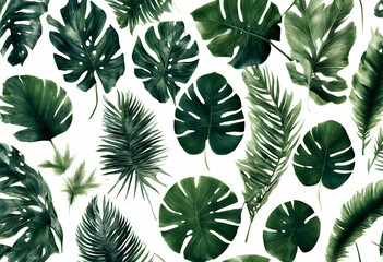 vector foliage elements wallpaper leaves hawaii palm jungle paradise dding collection tropics olated tropical print botanical