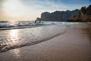 railay beach west at sunset how beautiful