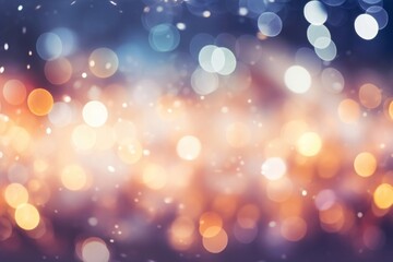 Obraz premium Cold night bokeh lights blurred blurred lights.