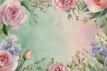 Watercolor floral background