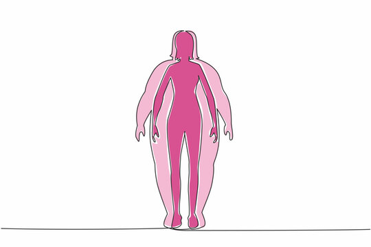 pink woman body transformation, weight loss concept clip art preview