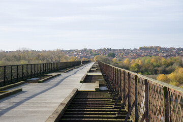 Long narrow Victorian iron viaduct