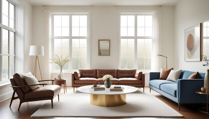 Fototapeta premium Photo interior modern design room 3d illustration