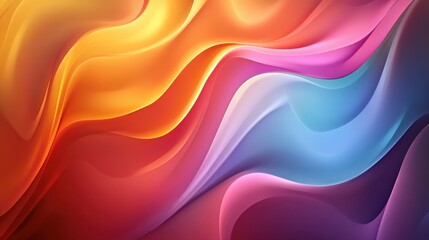 Obraz premium Abstract Background with Intertwined Multicolored Waves
