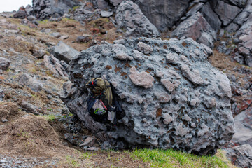 ４月を迎える阿蘇山の風景