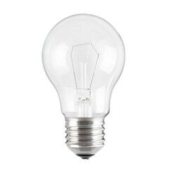 60 watt light bulb of classic shape isolated on white background.