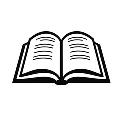 Scholarly book outline black, educational icon isolated school education, enlightening pictogram university knowledge line, academic learning literary, intellectual study informative