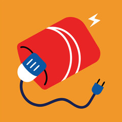 electric blanket vector art on white background for cozy home designv