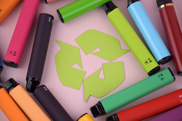 Recycling of used disposable vapes.