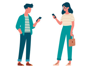 Young people, students, discussing, in different clothes set