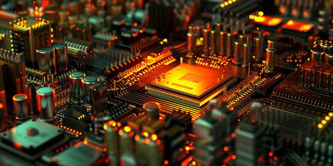 a close up of a computer chip

