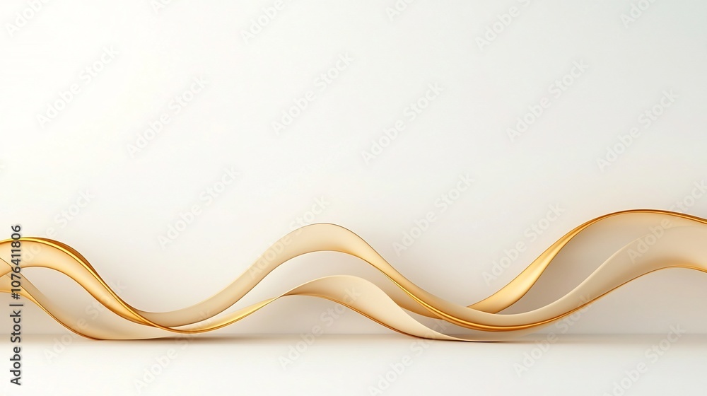 Aufkleber captivating golden smoke patterns with delicate curves and graceful movement swirling and flowing in