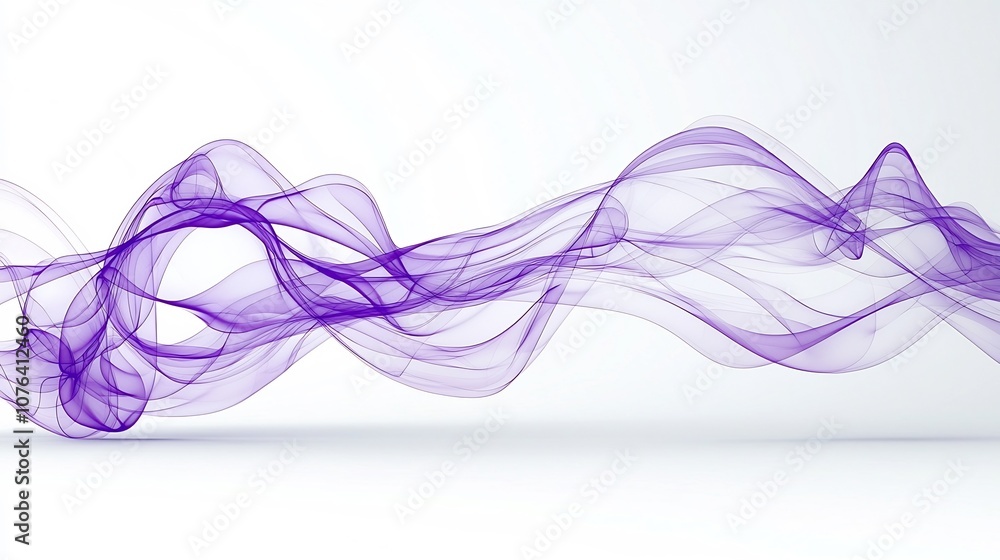 Poster elegant abstract purple smoke with delicate flowing curves evoking warmth sophistication and a smoot