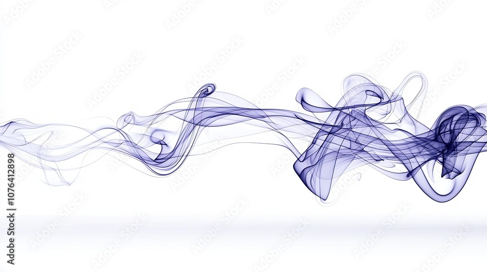 Poster mesmerizing fluid smoke formations in deep rich purple shades swirling and flowing gracefully across