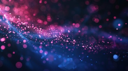 Abstract Glow Bokeh with Pink and Blue Lights