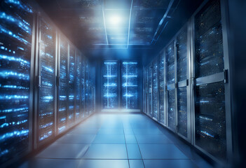 storage large blue technology server room illustration lightning infrastructure digital striking detailed data transfer hardware electricity networking