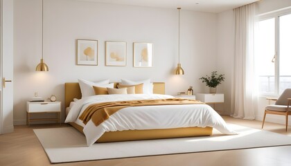 Fototapeta premium Photo interior modern design room 3d illustration