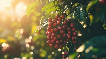 Coffee Beans on a Branch