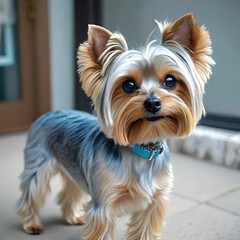 The Yorkshire Terrier, or Yorkie, is a small, energetic dog known for its silky coat.