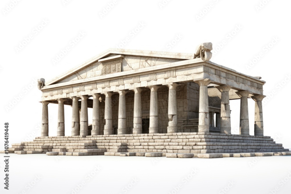 Poster architecture building ancient column.