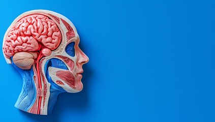 Obraz premium Detailed anatomical illustrations of the human brain and nervous system, showcasing neural pathways and viral threats, ideal for medical and educational purposes