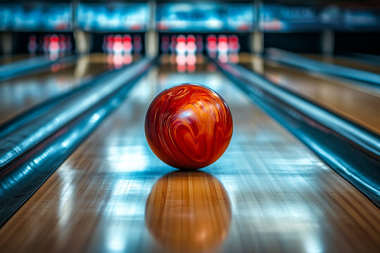Retro Bowling Pattern, Neon Colors and Playful Art