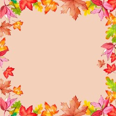 autumn leaves frame