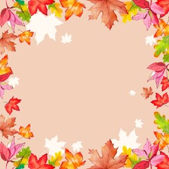 autumn leaves frame