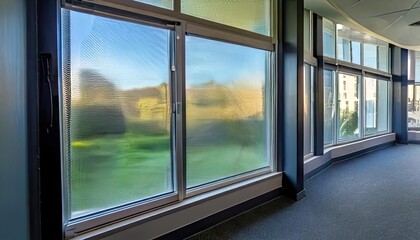 Installing Window Film in an Office Sun Protection Services for Industry Fitting