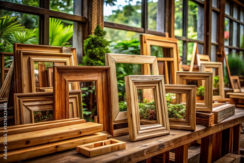 Poster captivating wooden frame images in natural settings: a collection of intriguing documentaries showca