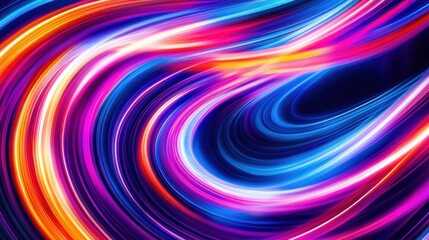 Obraz premium Abstract Swirling Lines of Vibrant Color