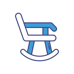 Rocking Chair vector icon stock illustration