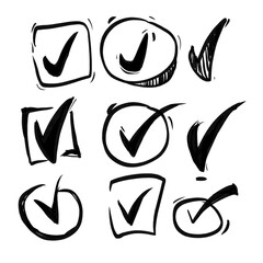 check mark icon isolated on white background. check list button choice for right, success, tick select, accept, agree on application. select icon.