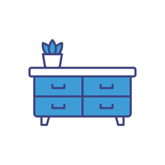 Changing Table vector icon stock illustration