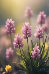 Fototapeta premium Beautiful Wild flowers in a sunny spring day