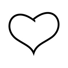 Valentine heart icon. Heart shape Isolated on white background.