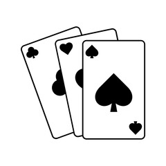 playing card icon vector symbol template