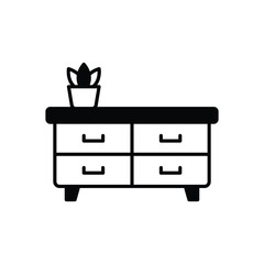 Changing Table vector icon stock illustration